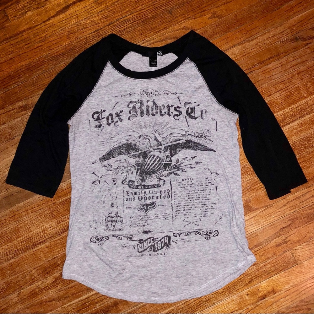 Fox 3/4 Sleeve Baseball Style Shirt